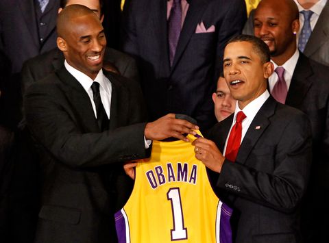 NBA Champions LA Lakers Visit President Obama At White House