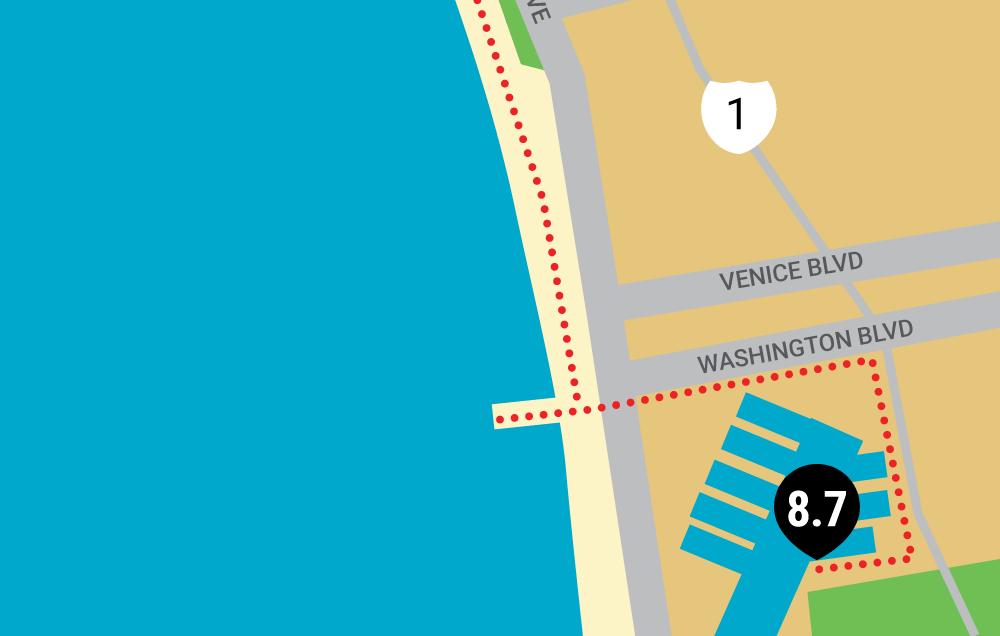los angeles running map