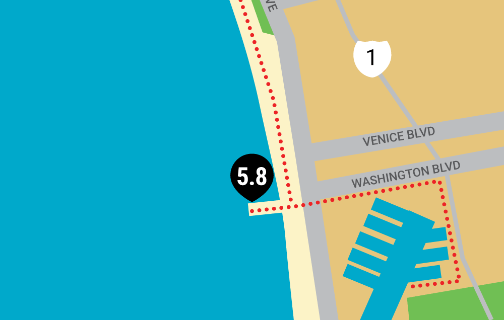 los angeles running map