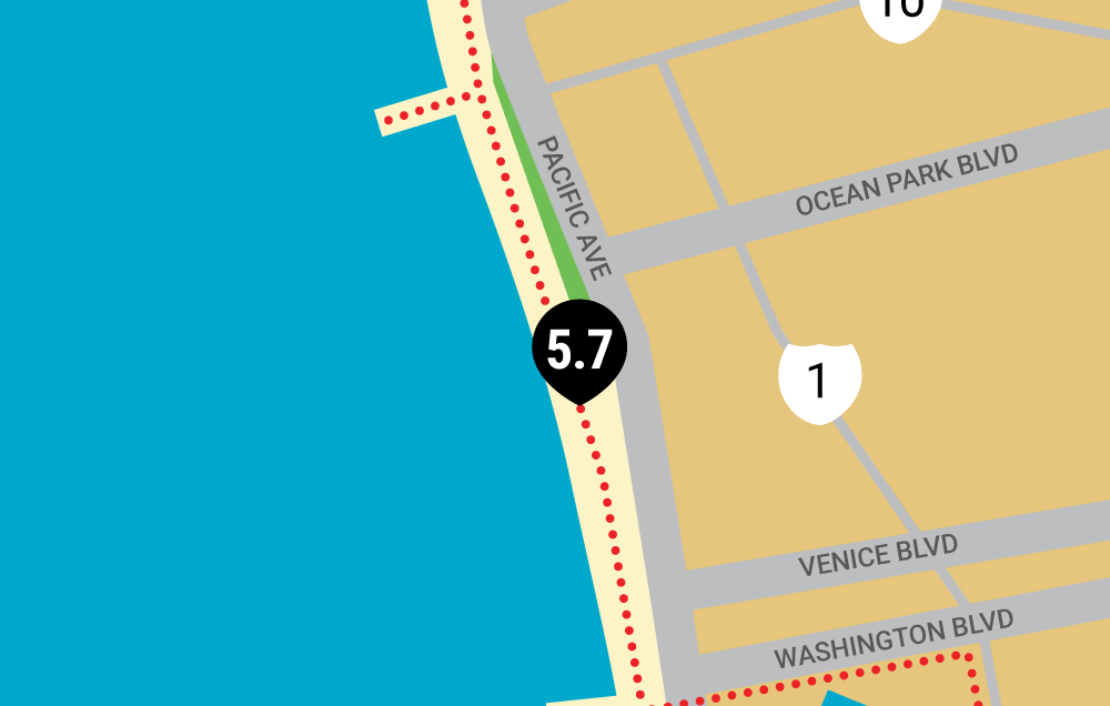 los angeles running map