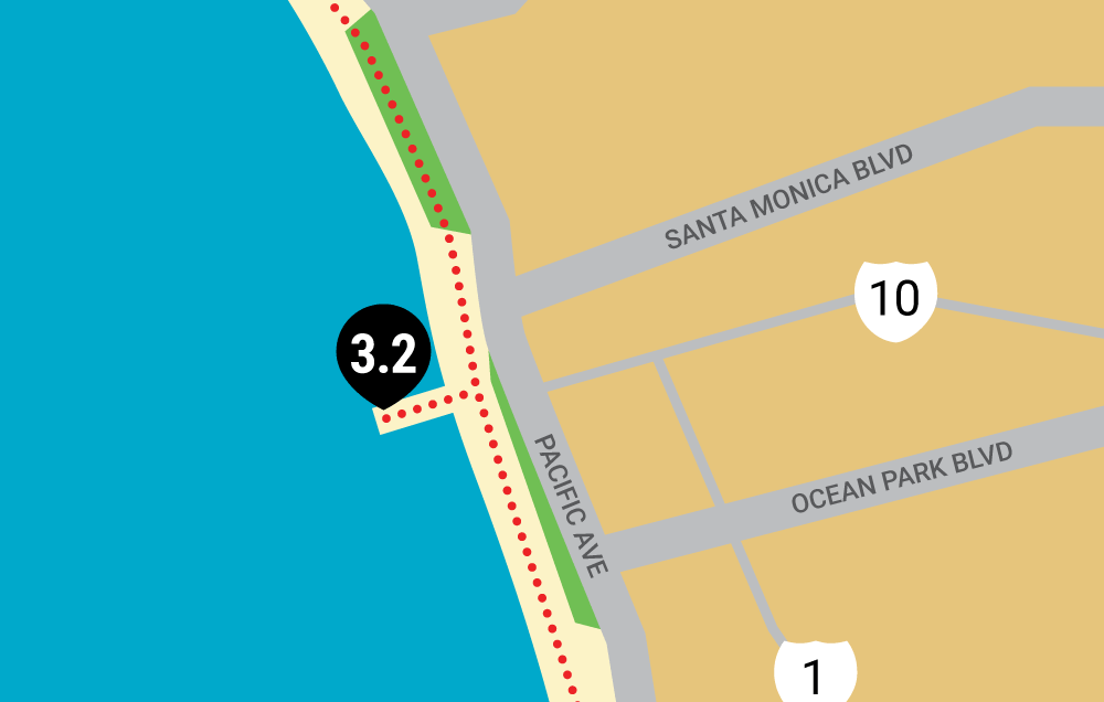 los angeles running map