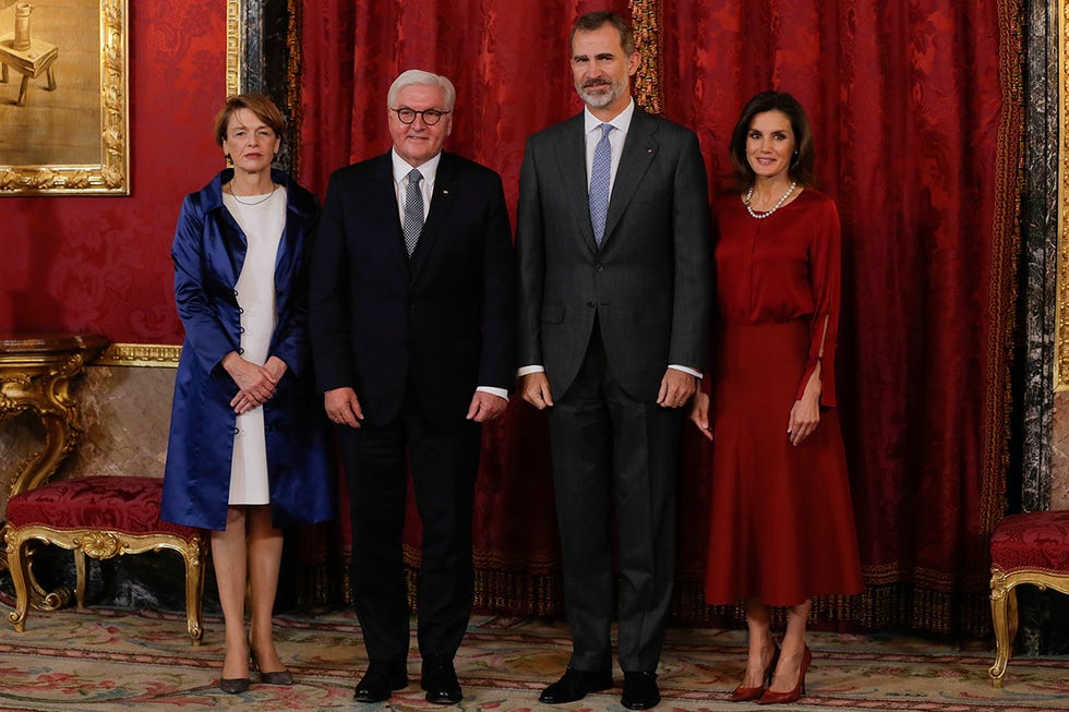 Los Reyes de España reciben al presidente de la República Federal de Alemania, Frank-Walter Steinmeier, y su esposa, Elke Büdenbender.