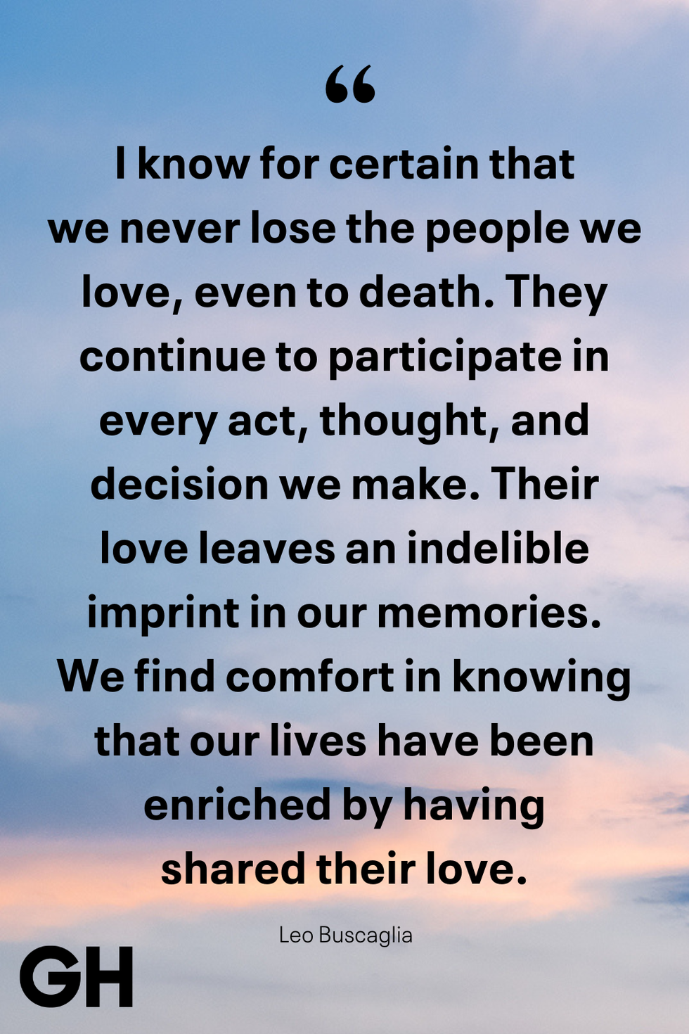 quote about love and memory attributed to leo buscaglia