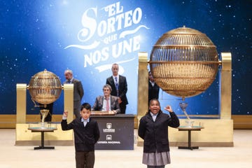 children participating in a national lottery draw event