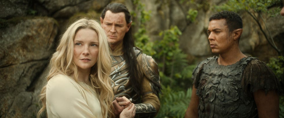 morfydd clark as galadriel benjamin walker as high king gil galad ismael cruz cordova as arondir