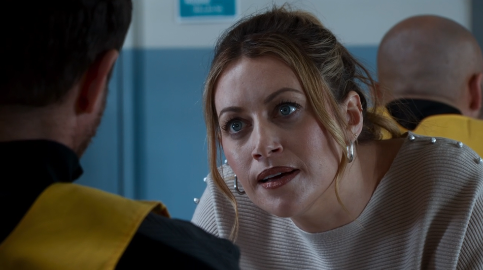 lou michaelis visits mick in prison, coronation street