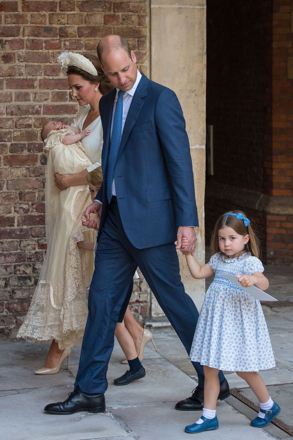 the waleses seen at prince louis' christening