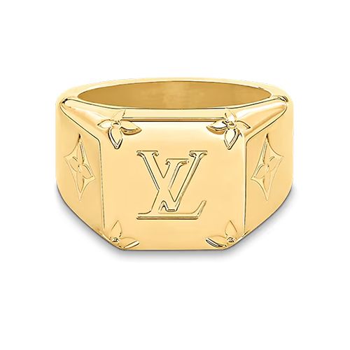 Shop Louis Vuitton Monogram Street Style Plain Silver Logo Rings