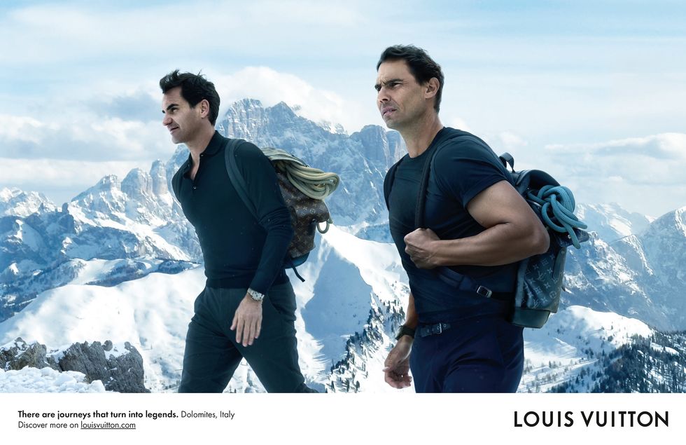 louis vuitton campaign featuring roger federer and rafael nadal