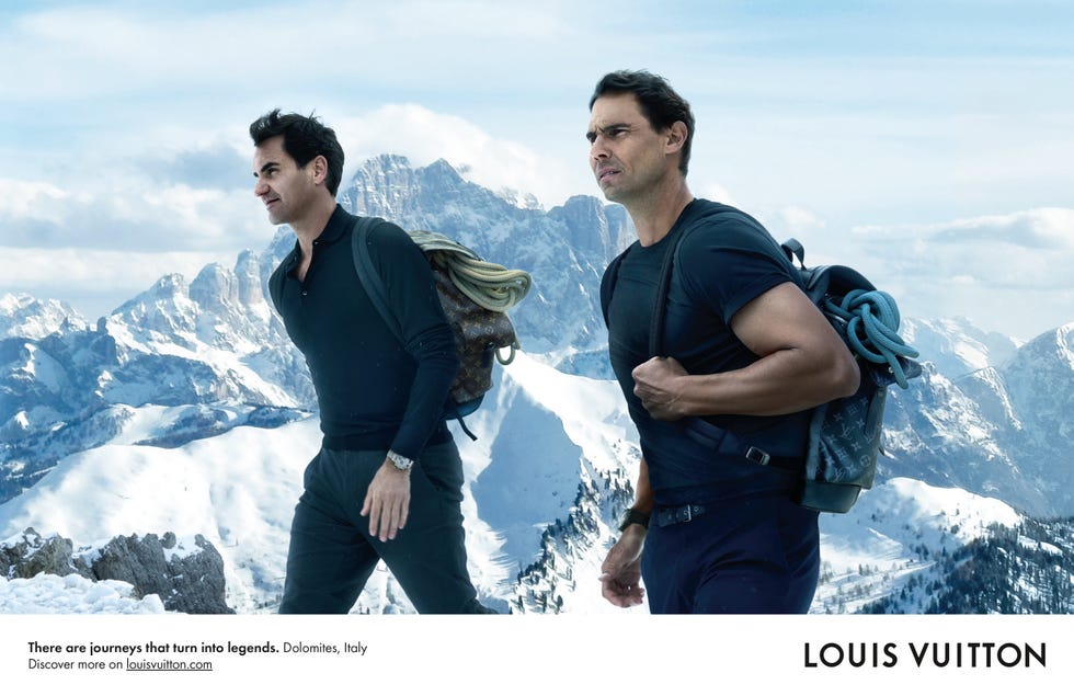 louis vuitton campaign featuring roger federer and rafael nadal