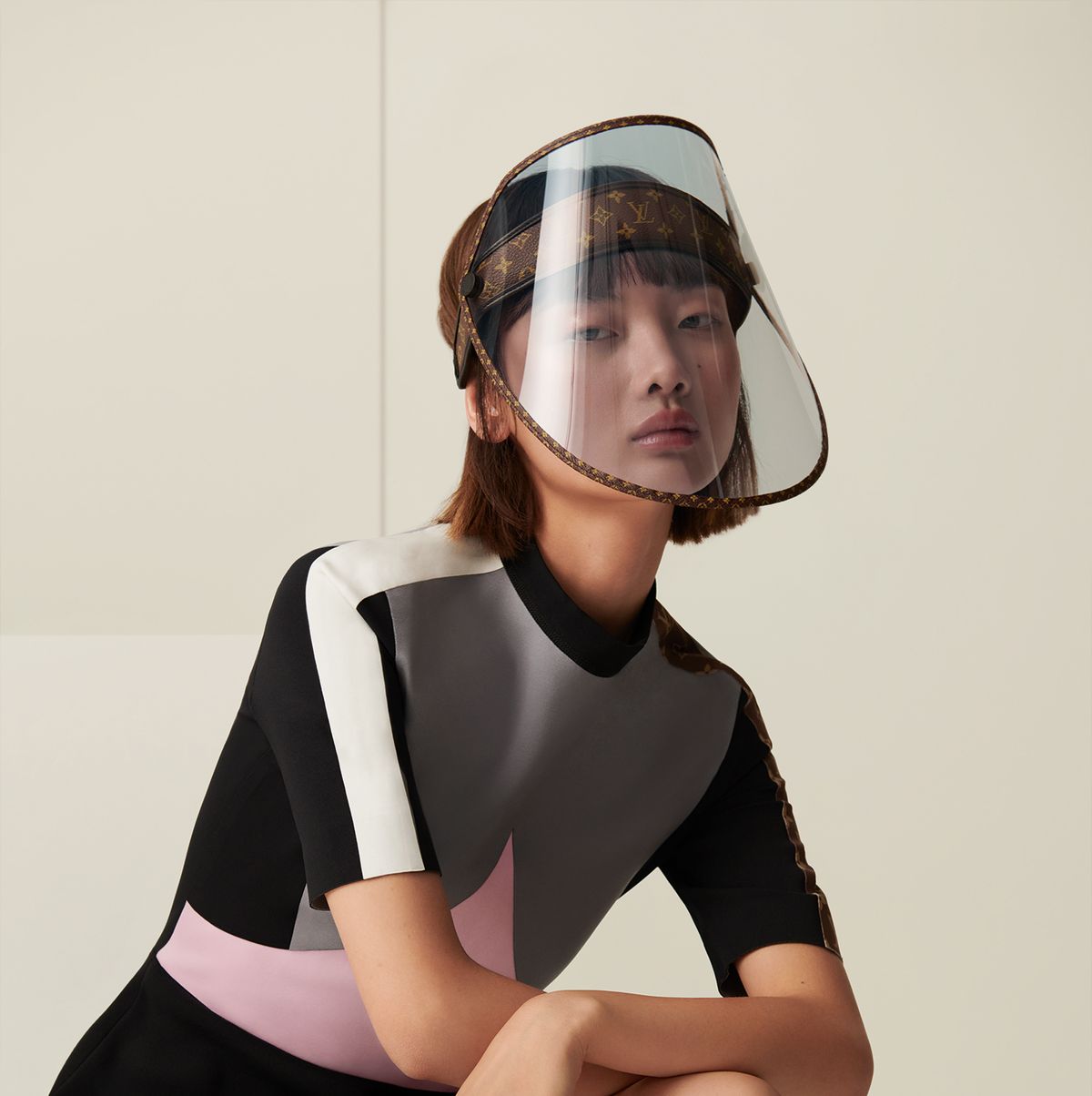 Louis Vuitton Unisex Adjustable Monogram Visor Face Mask Shield