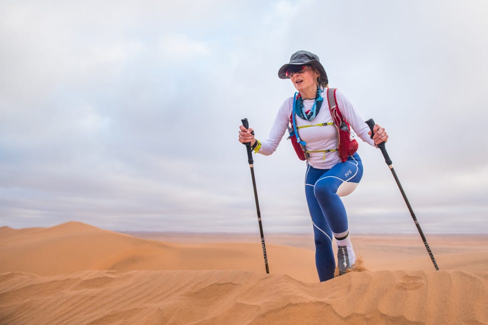 louise minchin during sport relief challenge in 2020