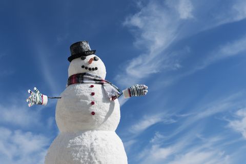 Snowman, Sky, Snow, Winter, Cloud, Freezing, 