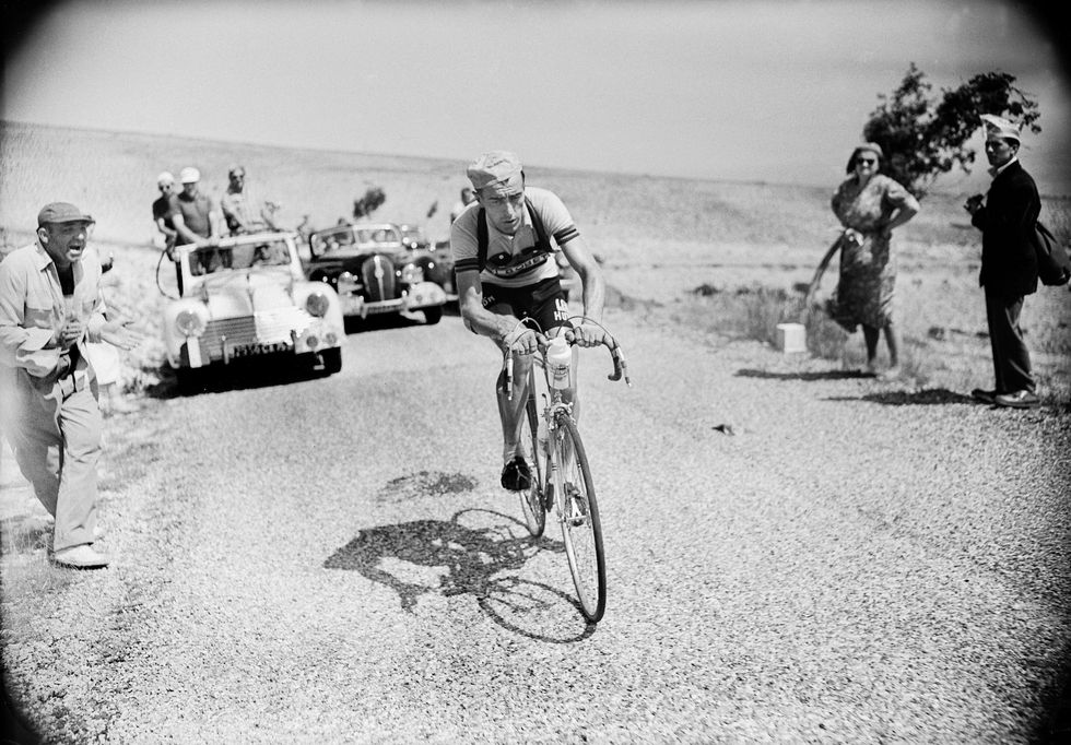 Tour De France 1955: The Cyclist Bobet In Action