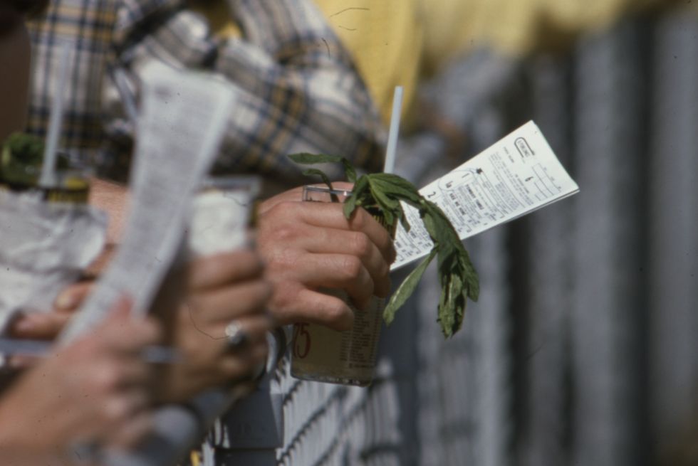 mint juleps and betting stubs at the 1975 kentucky derby