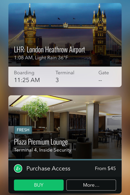 LoungeBuddy airport lounge app