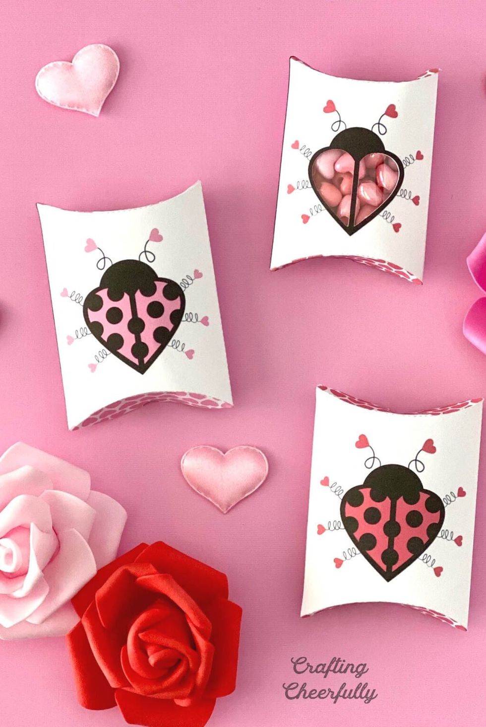 Hot Pink Heart Stickers For Valentine's Day Crafting Scrapbooking 1