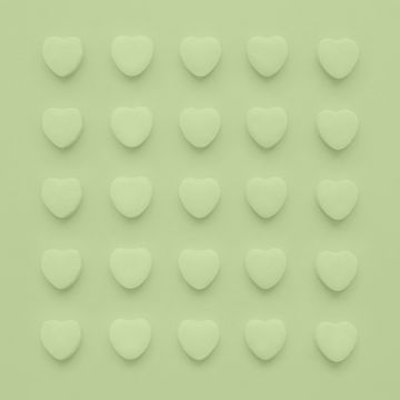 love hearts background green background with candy hearts valentine's day