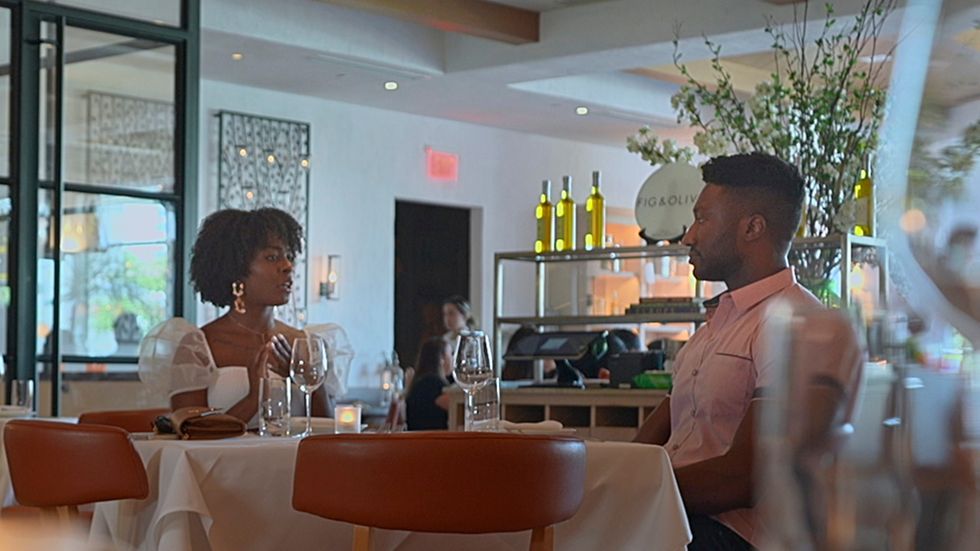 love is blind l to r aaliyah cosby, uche okoroha in episode 507 of love is blind cr courtesy of netflix