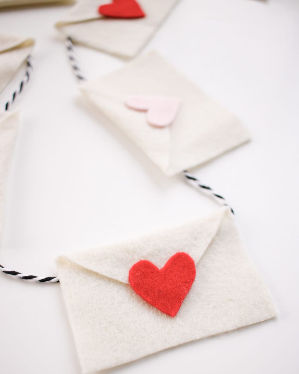 DIY Valentine's Day Decor Felt Love Letter
