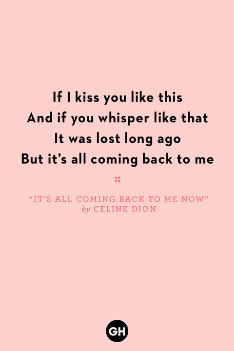 love song lyrics it's all coming back to me now by celine dion
