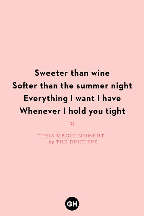 love song quotes the magic moment by the drifters
