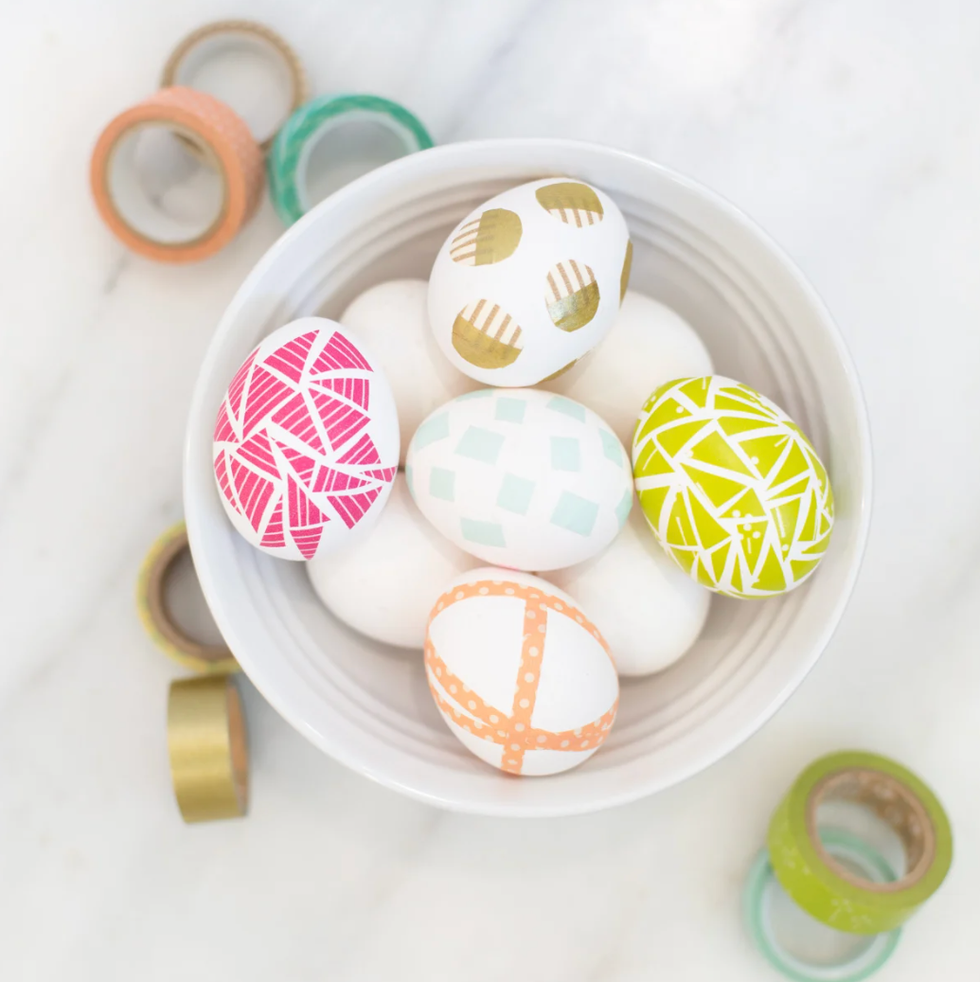 washi tape easter eggs