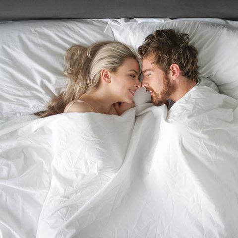 loving couple in bed