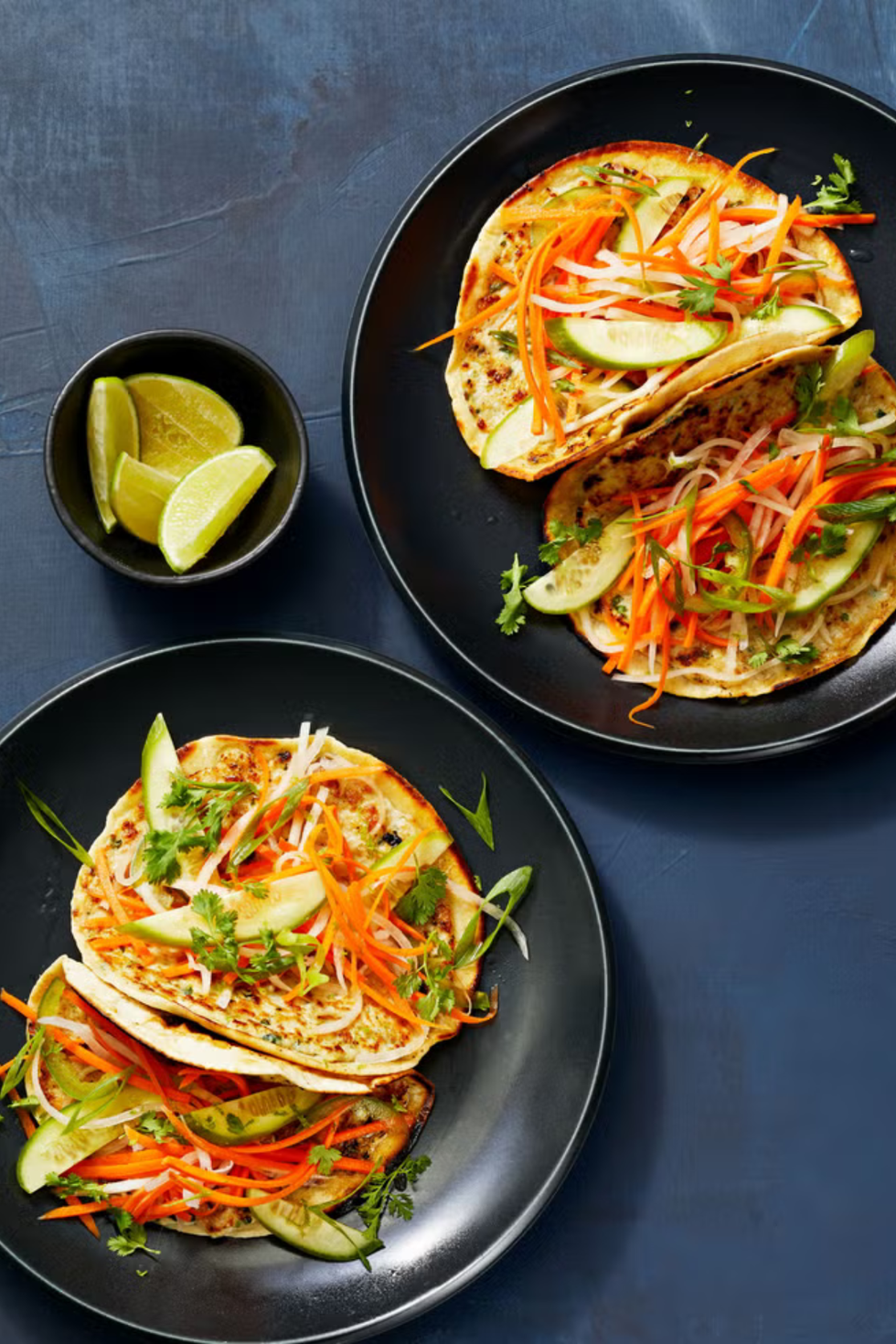 low calorie meals chicken banh mi smash tacos