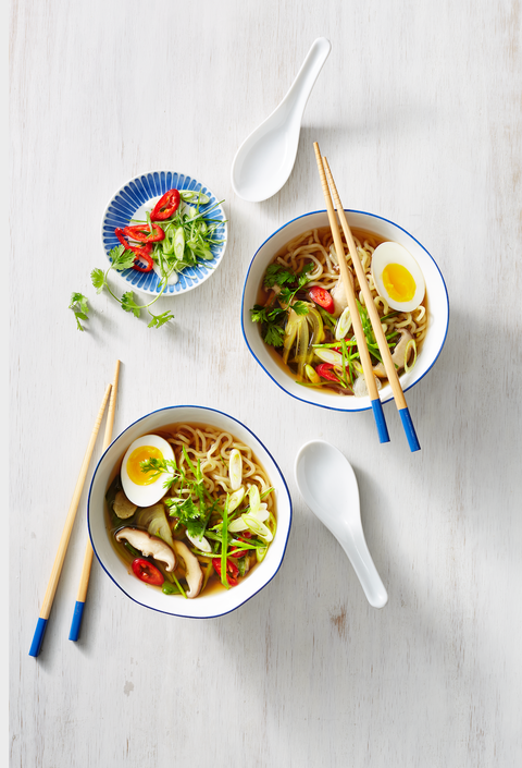 Ramen con setas y Bok Choy ramen con setas y bok choy
