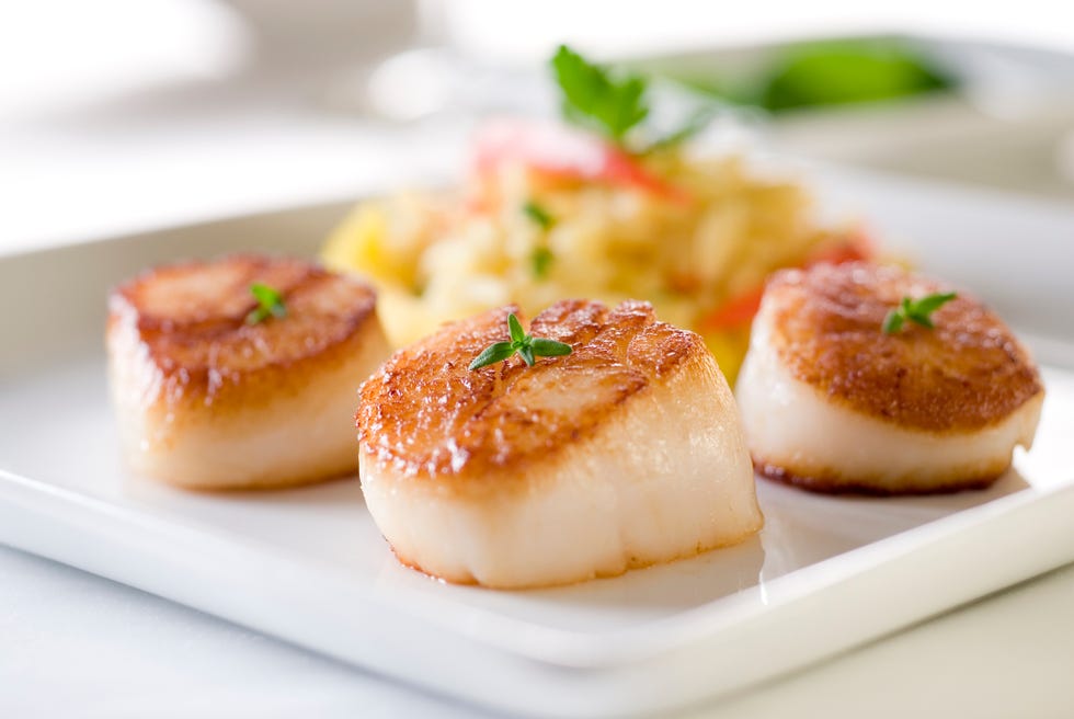 low calorie snacks - scallops