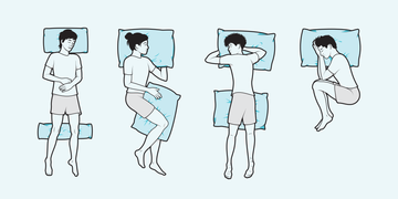 illustrated sleeping positions that alleive lower back pain