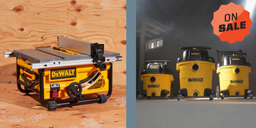 dewalt corded portable jobsite table saw, dewalt stealthsonic quiet wet and dry shop vacuum