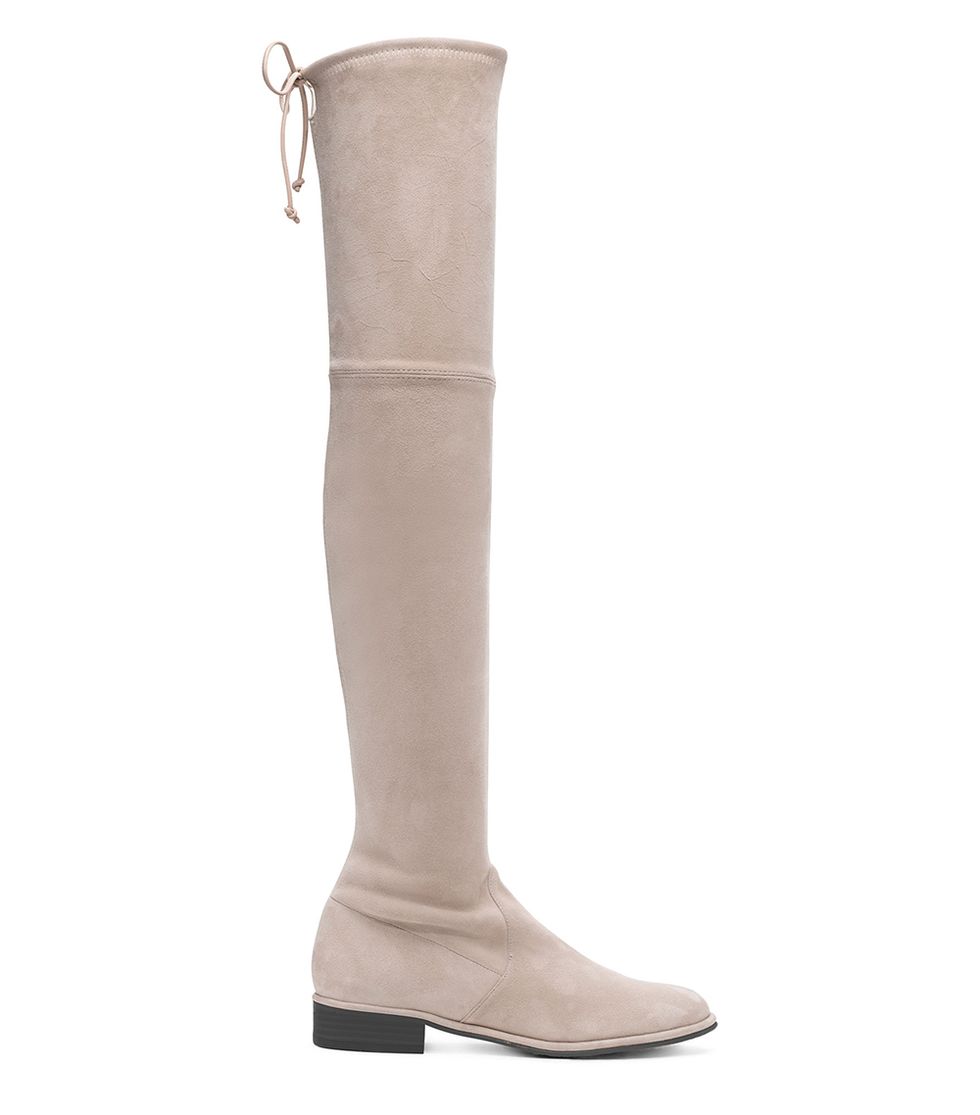 Footwear, Boot, Knee-high boot, Beige, Shoe, Riding boot, Suede, Durango boot, Leather, Knee, 