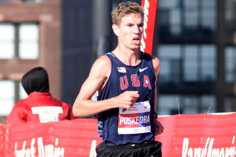 Luke Puskedra at the 2015 Chicago Marathon