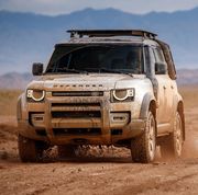 2020 land rover defender in the mud