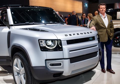 chief designer gerry mcgovern with the 2020 land rover defender