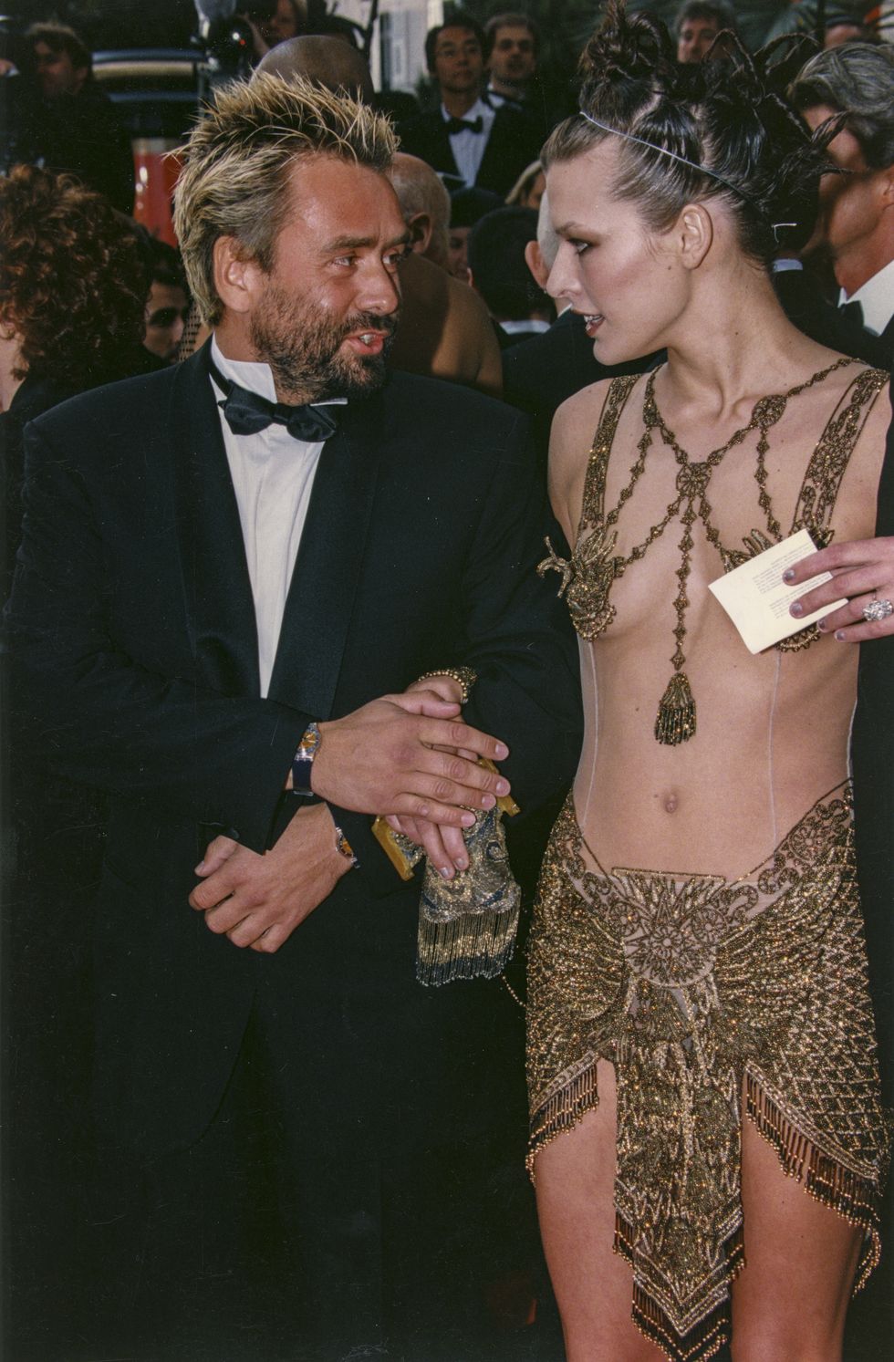 Luc Besson and Milla Jovovitch at the Cannes Film Festival