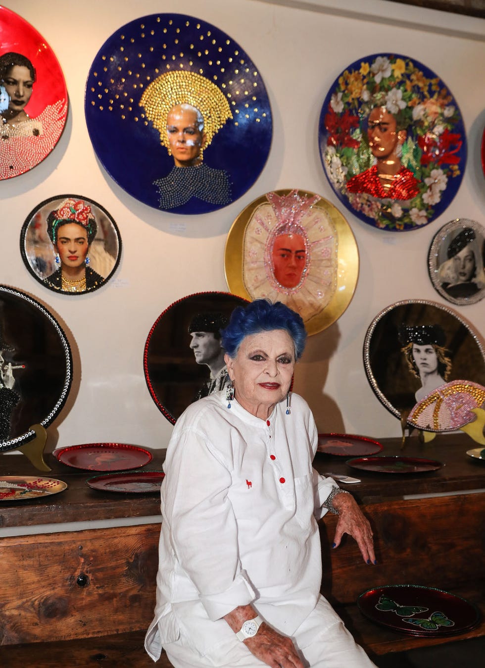 Lucía Bosé partició en la exposición Creativos de Brieva en agosto de 2019.