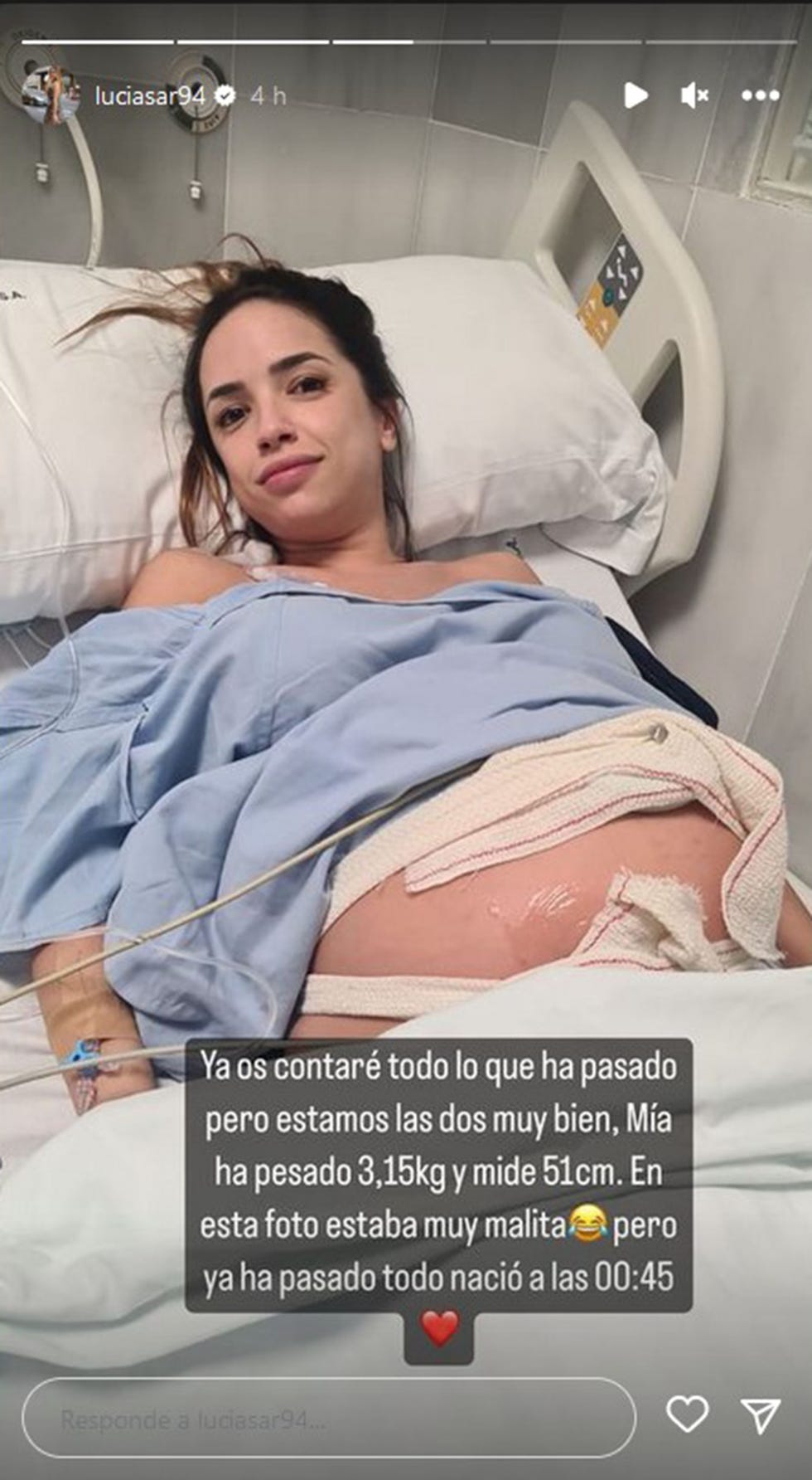 la ex concursante de 'la isla de las tentaciones' en el hospital y con su bebé en brazos