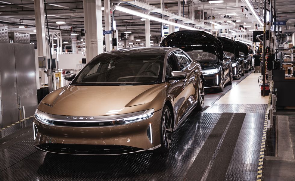 lucid air on production line september 2021