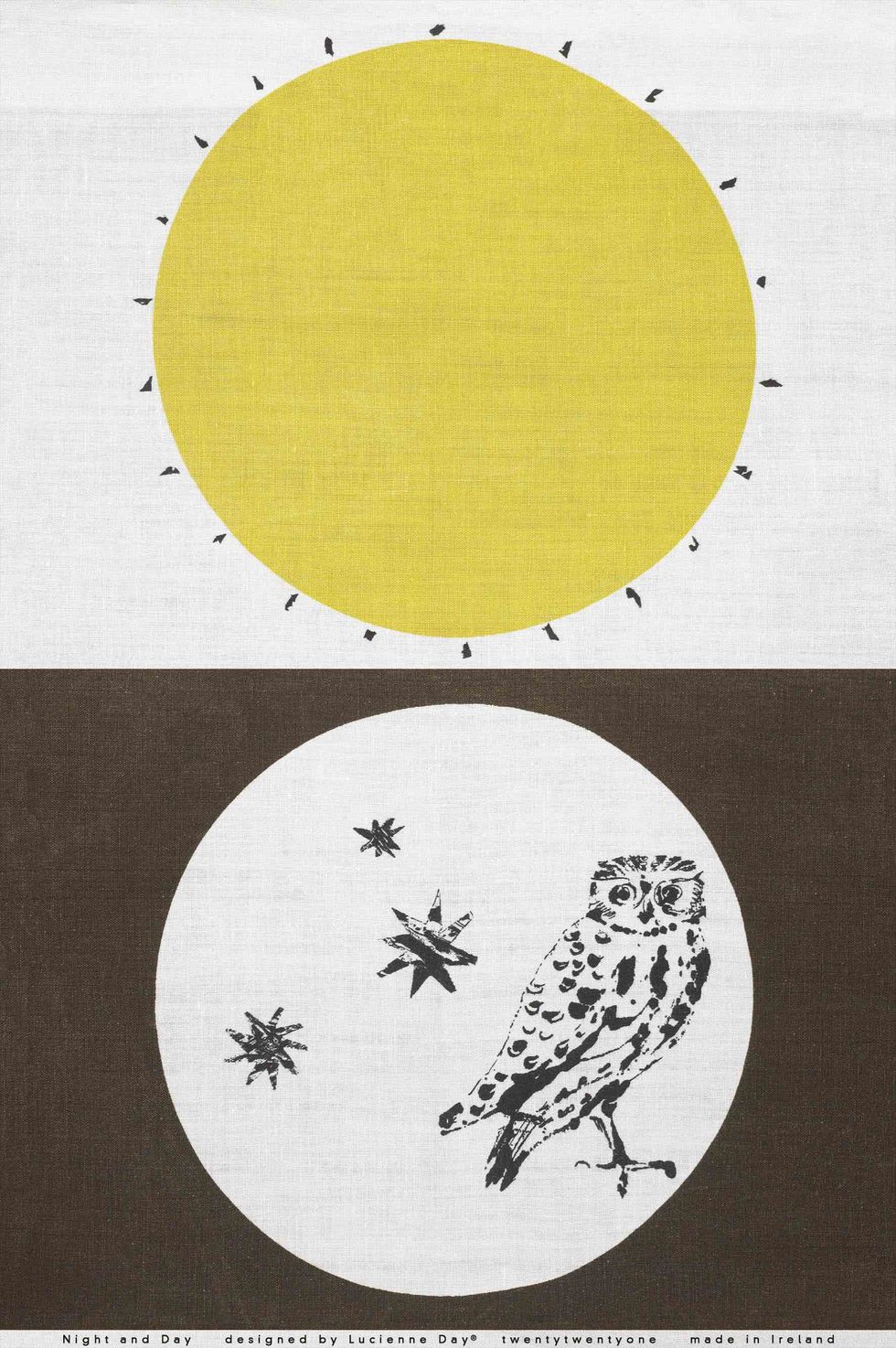 night and day tea towel, lucienne day