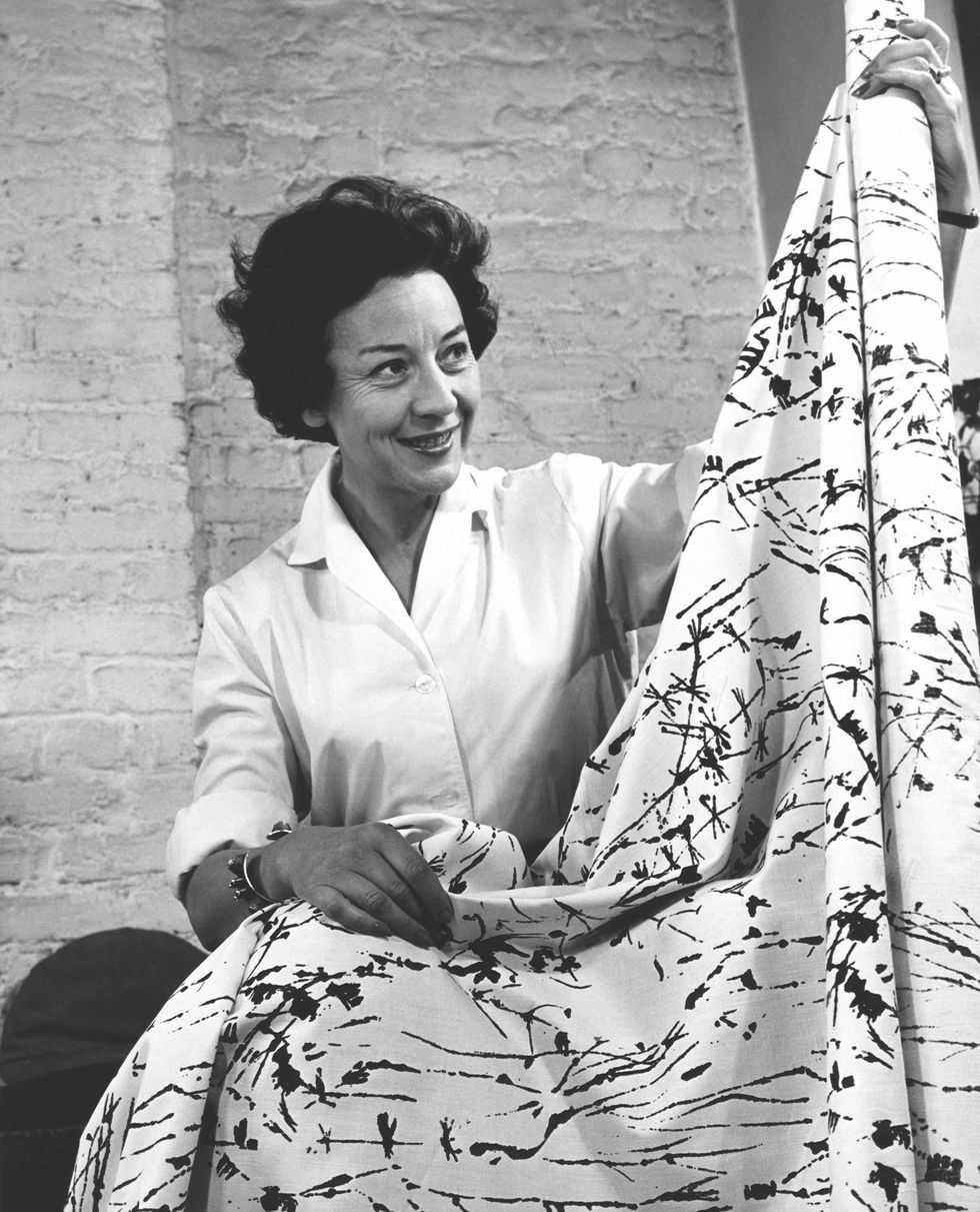lucienne day portrait with halcyon fabric