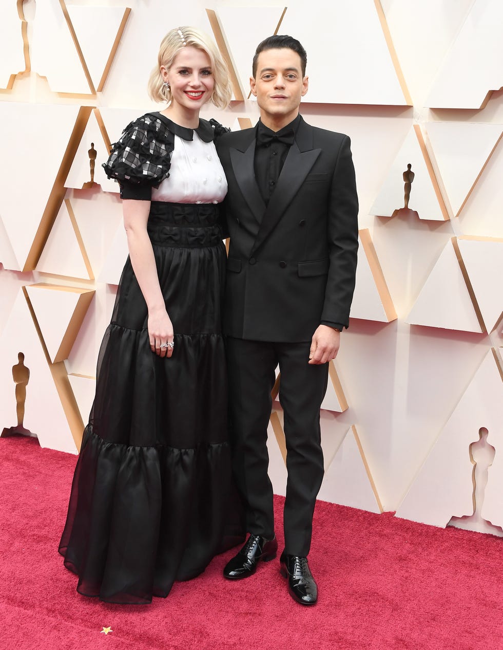 Lucy Boynton and Rami Malek at Vanity Fair Oscar After Party 2020