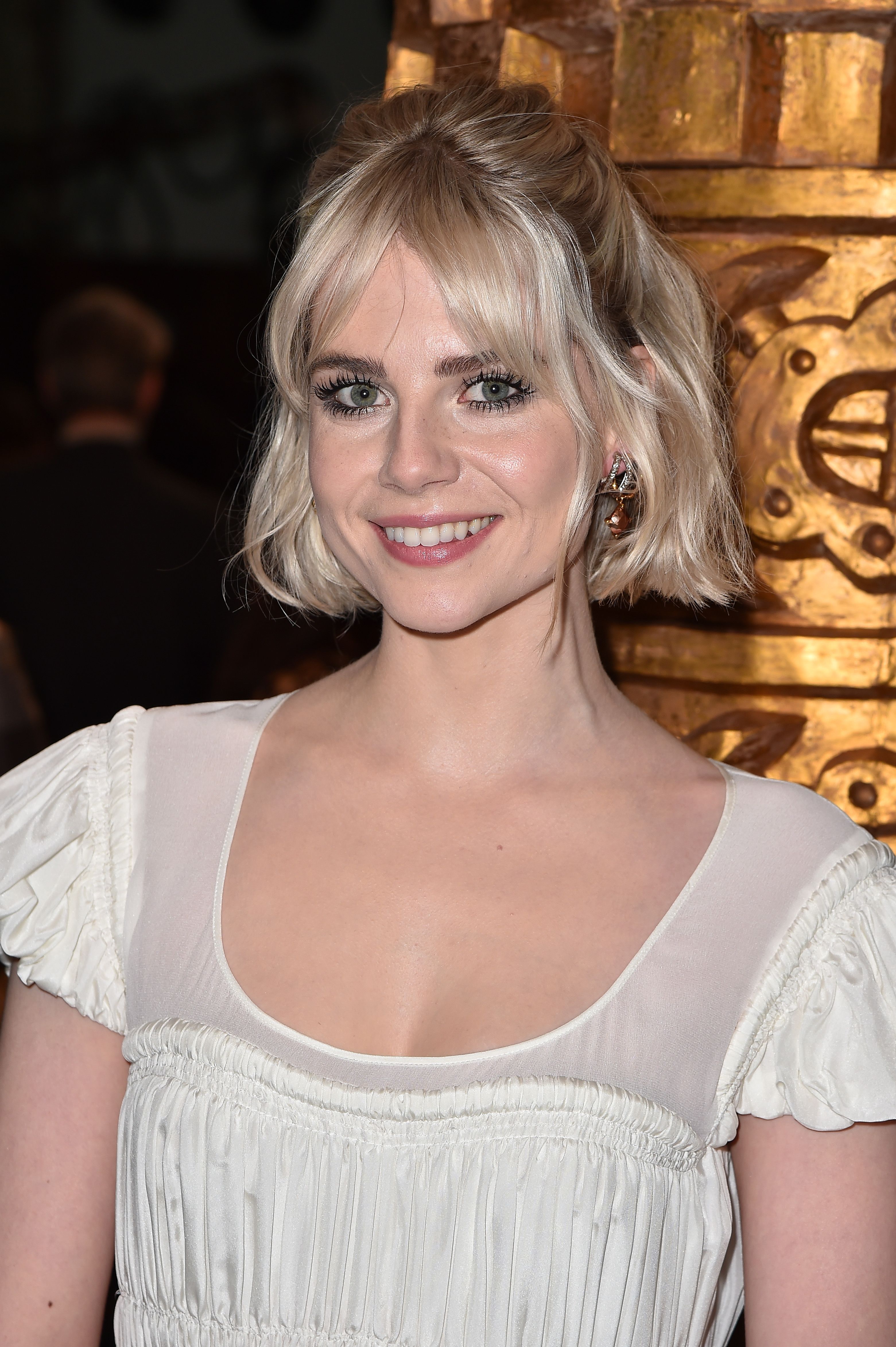 Fringe Bangs For Short Hair   Lucy Boynton Attends The Chloe Show As Part Of The Paris News Photo 1594679128 