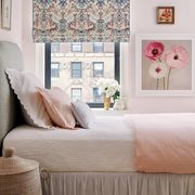 girls bedroom, pink walls, pink duvet