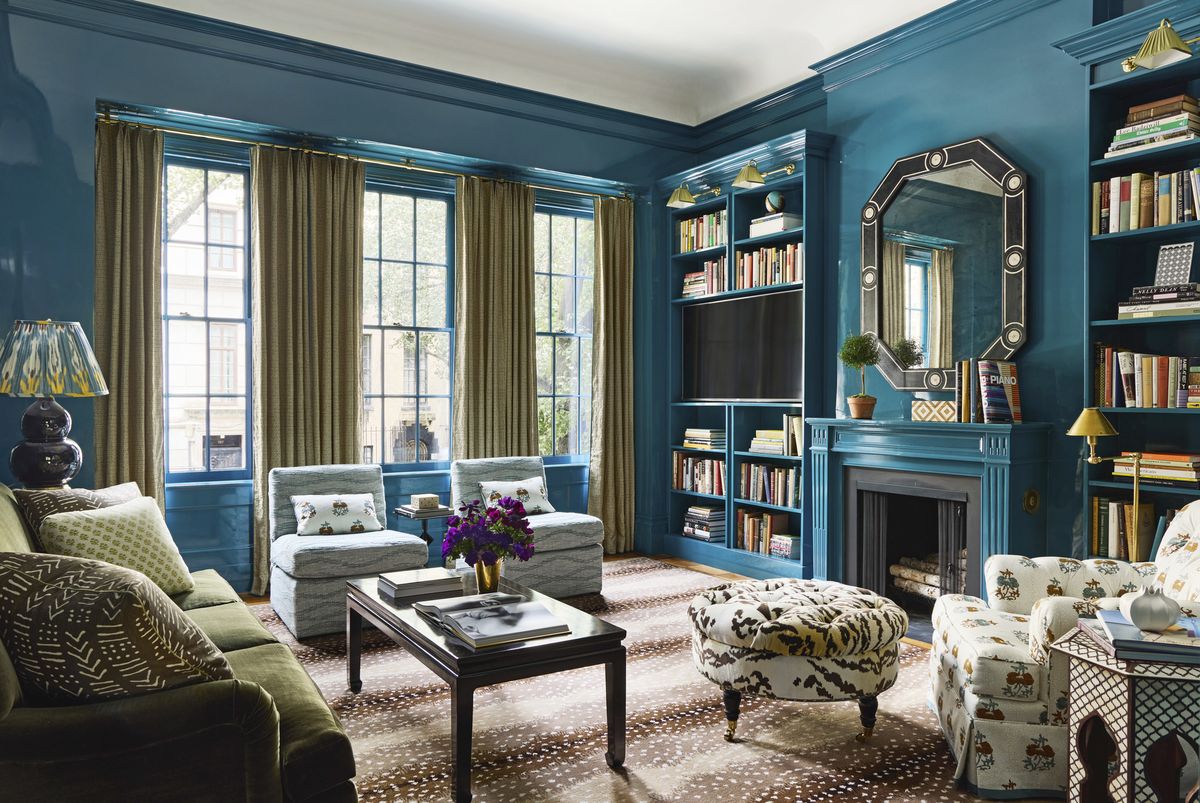 lucy doswell upper east side townhouse library