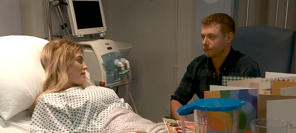 daniel visits bethany in hospital, coronation street