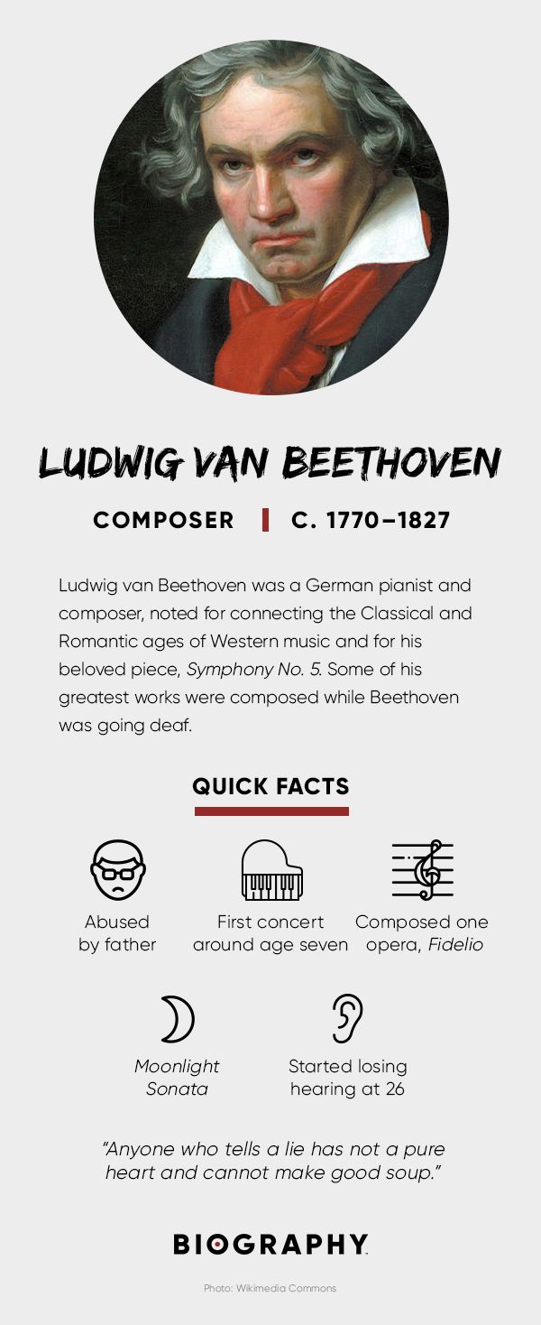 Ludwig Van Beethoven Fact Card