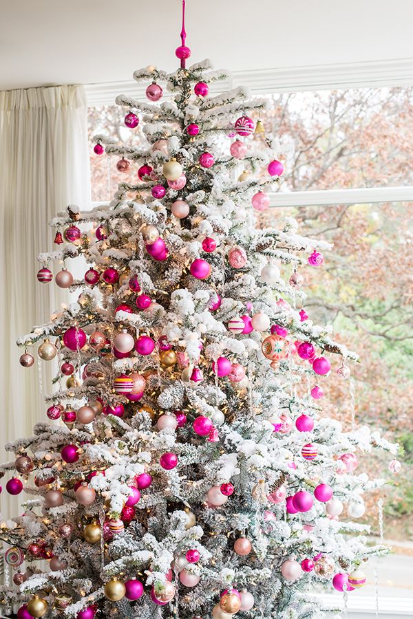 christmas tree decoration ideas pink tree decorations